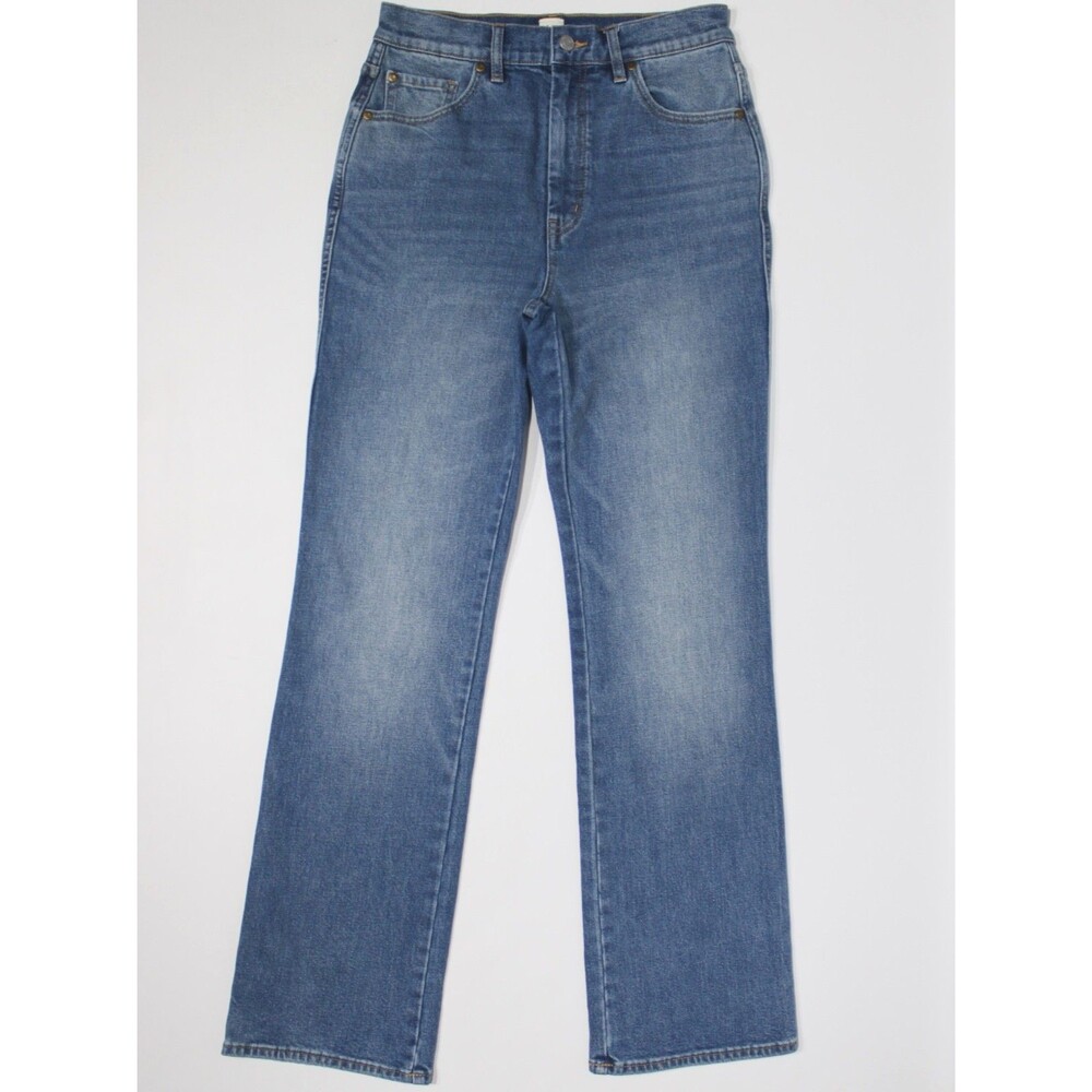 La Vie Rebecca Taylor High Waist Straight Leg Stretch Jeans Medium Wash Women 28